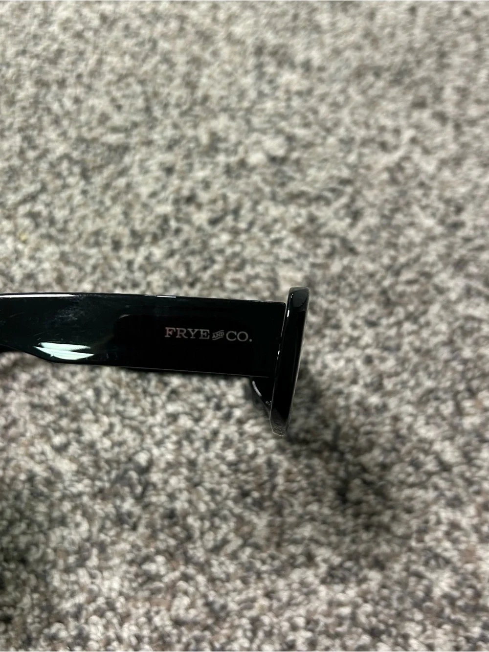 Frye & Co. Women's Chunky Black Plastic Rectangle Sunglasses